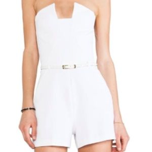 Black Halo Lena Romper White